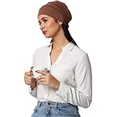 SAKUCHI Chemo Silky Soft Slouchy Snood Bamboo Cap Beanie for Women Cancer Hair Loss Turban Hat Chemo Headwear Women