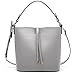 ECOSUSI Bucket Bag Women Top Handle Handbags Satchel Purse Tote Bag Shoulder Bag, Grey
