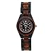BEWELL Sytlish Bracelet Female Wrist Watch Light Black and Red Small Dial Round Quartz Wood Watches for Ladies