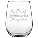 Funny Disney-Inspired Stemless Wine Glass | Mickey Mouse Fan | Birthday | For Him | For Her | Housewarming | Wedding | Anniversary Present | by Laser Etchpressions | Heartbeat of a Disney Addict