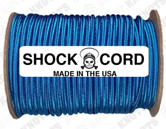 SGT KNOTS Marine Grade Shock / Bungee / Stretch Cord 1/4 inch x 25, 50, 100, or 500 feet Several Colors - Made in USA (Royal Blue 1/4 x 100)