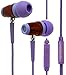 Symphonized Wireless Sports Earbuds - Water Resistant Bluetooth Headphones with Built-in Microphone, Earhooks and LED Charging Display, Purple