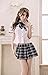 SSJ:Japan School Uniform Dress Cosplay Costume [US size 0,2,4,6,8] Tartan Check (0-2, gray)