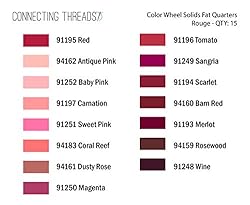 Connecting Threads Color Wheel Solid Precut 15 pcs