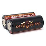 IMR 26650 Flat Top 3400mAh 3.7V High Drain LiMn Demonfire Rechargeable Battery (2 Pieces)