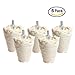 MATCC 5Pcs White Flannelette Polishing Wheel Cone-Shaped Wheel Grinding Head With 1/4¡¯¡¯ Handle For Metal Aluminum,Stainless Steel,Chrome,Jewelry,Wood,Plastic,Ceramic,Glass,etc