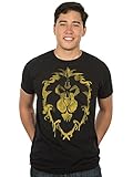 World of Warcraft Men's Alliance Spray Paint Premium T-Shirt (Black, 2X-Large)