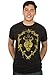 JINX World of Warcraft Alliance Spray Paint Men's Gamer Graphic T-Shirt, Black, Large