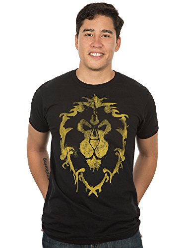 JINX World of Warcraft Men's Alliance Spray Paint Premium Cotton T-Shirt (Black, XX-Large)