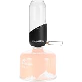 Fire-Maple Orange Camping Lantern Propane or Isobutane Fuel Canister Lights | Warm Natural Flame, Runs on Propane/Isobutane Canisters, Steel &amp; Aluminum &amp; Boro-silicate Glass, No Mantle, Oil, or Battery