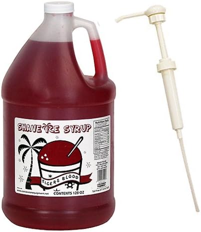 Shave Ice Syrups Gallon W/Pump (Tigers Blood)