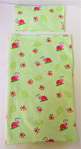 18 Inch Doll Clothes And Accessories Bed Sleeping Bag Set: Ladybug and Butterfly Pillow + Sleepwear For American Doll Girl Bed Accessories or American Doll Boy - Thumbnail 2