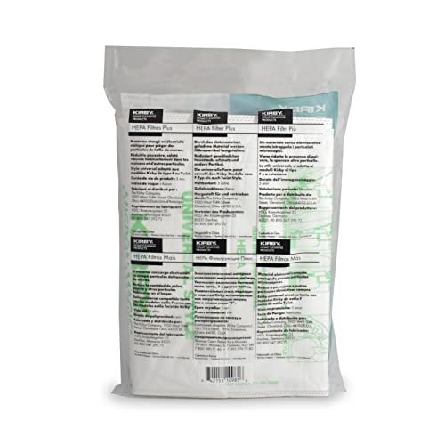 Kirby Micron Magic Plus HEPA Filter Bags 6-Pack | Part #204814 | Compatible with F-Style & Twist-Style Vacuums