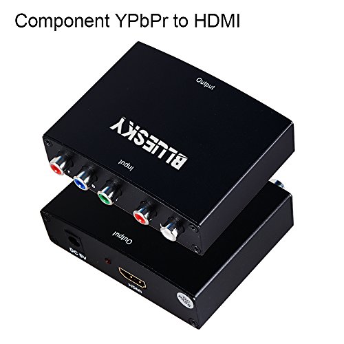 Component to HDMI Converter, Bluesky 5RCA Component RGB YPbPr to HDMI Converter v1.3 HDCP Video Audio Converter Adapter for DVD, PSP, Xbox 360 to HDMI New HDTV/ Monitor 1080P/720P/480P