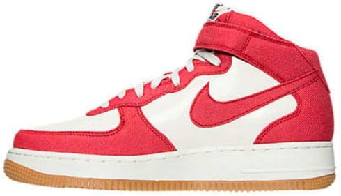 air force 1 mid red and white
