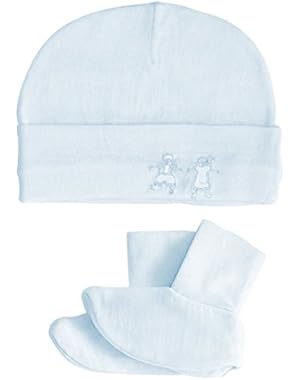 Cocooi Merino Beanie and Booties Set, For Newborn Babies