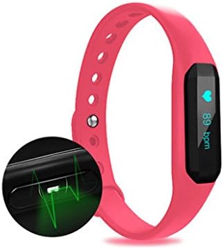 MuKui Sport Smart Bracelet with Heart Rate Monitor Remote Camera Fitness Tracker Watch Red $9.99