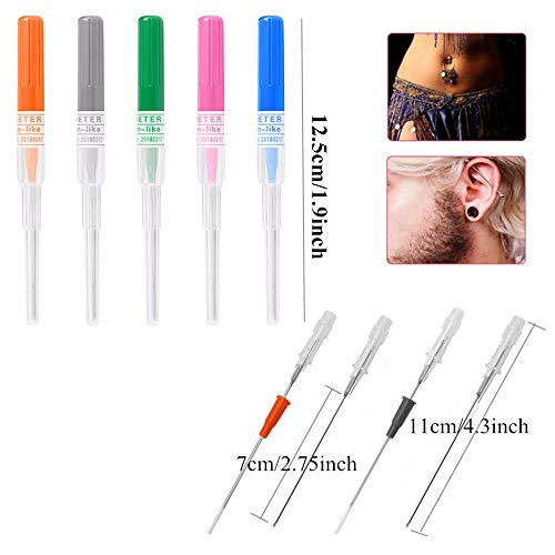 Ear Nose Piercing Needles Yuelong 50PCS 18 Gauge Piercing Needles IV