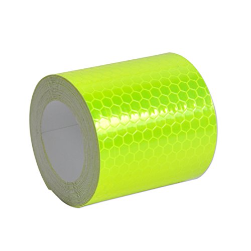 Viewm Reflective Tape 3 Rolls Safety Strips Warning Films 3.28 yard × 2 inch Per Roll (Blue Yellow Green)