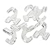 Adams 5/16 x 3/4 x 1-3/8 Inches Clear Plastic Ceiling Hooks, 6 per Pack (ADM1900993241)