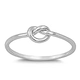 Infinity Knot Love Cute Ring New .925 Sterling