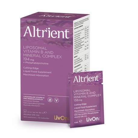 Altrient B - Liposomal Vitamin B Complex by LivOn Labs - B1, B2, B6, B12, Niacin, Pantothenic Acid, Folate Biotin, Plus Minerals Zinc, Chromium, Selenium.
