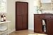 South Shore 4-Door Corner Armoire for Small Space with Adjustable Shelves, Royal Cherry