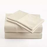 Peru Pima - 415 Thread Count - 100% Peruvian Pima Cotton - Percale - Bed Sheet Set (Twin, Ivory)