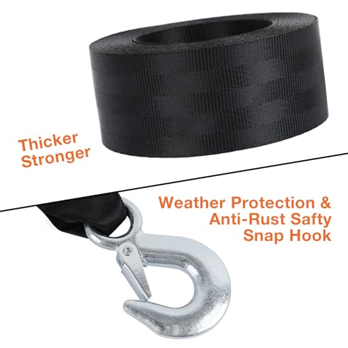 2 Inch Winch Strap VEITHI Boat Trailer Winch Strap - 2" X 20 Ft, 10,000 Lb Break Strength, With Galvanized Hook For Boat, Jet Ski, Trailer Boat Winch Strap - View #10