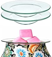 Corleone Replacement Wax Warmer Dish Oil Warmer Dish Round Glass Candle Wamer Bowl Plate Wax Tray...