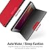 Antbox Case for iPad Air 2/iPad 6th/5th Generation(9.7'')/Pro 9.7''/Air 1 Vegan Leather Case with Pencil Holder Auto Sleep/Wake Function Smart Cover for iPad 9.7'' (Red)