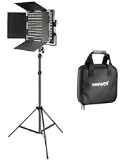 Neewer Bi-Farbe 660 LED Video Lichtstand Set beinhaltet: (1) 3200k-5600K CRI 96+ Dimmabre Licht mit U Halterung und Scheunentor, (1) 78,7 Zoll Lichtstand für Studio Fotografie Video