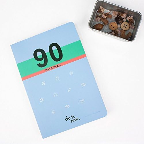 ChuYu B6/32K 90 Days Planner/Undated Daily Planner/Target Planner for Test Preparing, Workout, Travel Planning (C Blue)