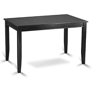 East West Furniture Counter Height Rectangular Table, 30-Inch by 48-Inch, Black Finish