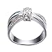 Rongxing Jewelry Artificial Opal Ring Wedding&Engagement Ring White Artificial Opal 10KT White Gold Plated Rings