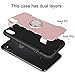 iPhone X Case, iPhone 10 Case, 360 Rotating Ring Grip Stand Kickstand & Magnetic Metal Patch Shock Absorbing Bumper Soft TPU Inner Hard PC Back Cover for iPhone X/10(2017)-Rose Gold-by DAUPIN