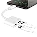 Lightning Jack Audio Headphone Adapter for iPhone X 8/8 Plus iPhone 7/7 Plus&ipod&ipad. Dual Earphone Audio Adaptor and Charge Converter[Control Audio+Charge+Music+Call](Support iOS 11 or Later)