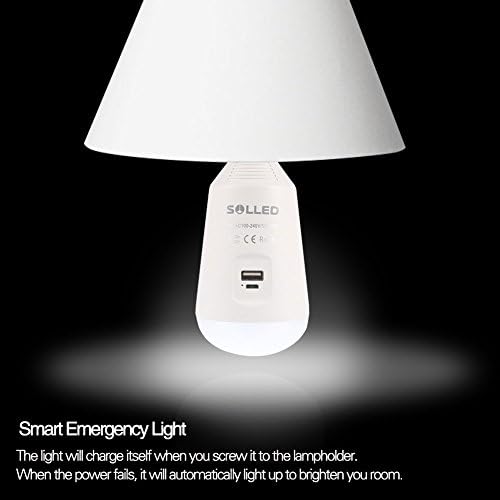 TDH Portable Solar Led Light Bulb , 7W E27 Base Charged Solar Energy Lamp Rechargeable Emergency Lights for Outdoor Indoor Camping Tent Lighting