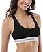 Wingslove Women's Racerback Sports Bra Cotton Bralette Wireefree Comfort Bra for Yoga Gym Workout Fitness