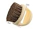 niceEshop(TM) Horseshoe Shape Horse Hair Soft Brush horse mane Shoe Brush pappus bag brush (beige) + Cable Tie