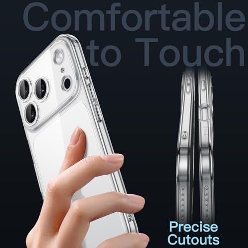 JETech Slim Case for iPhone 17 Pro MAX 6.9 Inch with Full Camera Lens Protection, Ultra Thin Lightweight Clear Minimalist Protective Case (Transparent)