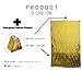Defler Emergency Foil Blanket Pack of 10,Mylar Thermal Blankets Extra Large Gold Foil Space Blanket for NASA,Outdoors, Camping, Hiking,Survival,Marathos or First Aid (82″ X 62″,Pack of 10)thumb 2