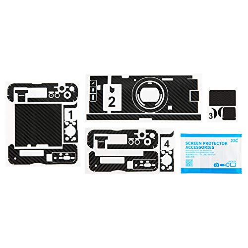Carbon Fiber Camera Body Skin Sticker Protective Wrap Cover for Sony ZV-1, 3M Anti-Scratch Stickers Decals DSLR Camera Body Skin Film Protector Shield