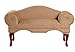 ACME Aston Biege Microfiber Bench with Rolled Arm