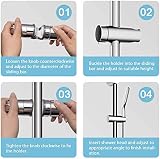 Hairstore Adjustable Shower Head Holder 360° Rotation Universal 19-25mm view 6