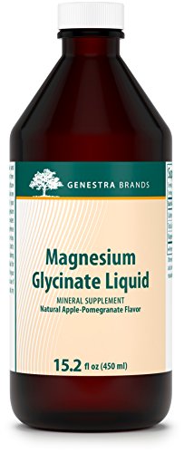 Genestra Brands - Magnesium Glycinate Liquid - Apple Pomegranate Flavor - 15.2 fl. oz.
