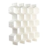 KLOUD City Household White Plastic Partition Bee Style Underwear Socks Bras Ties Belts Scarves Drawer Divider Cabinet Clapboard (White)