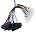 EDIMS Internal Mini SAS 4i SFF-8087 36 Pin to SAS 4X SFF-8482 29Pin Hard Disk SAS Cable with 4X 4Pin Power Cable,3.3FT