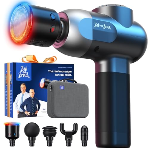 BOB AND BRAD Massage Gun with Heat Cold Therapy, C2 Pro Deep Tissue 10mm Amplitude Massager Gun with Heat, Professional Massage Gun for Home Gym Office Workout Recovery Pain Soreness Relief