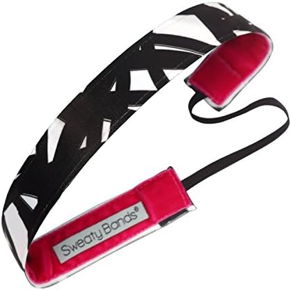 Womens Girls Headband - Non-Slip Velvet-Lined Workout Hairband - Turbulence 1-Inch